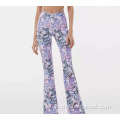 Snake Print Femmes Flares Pantalon Sexy Bell